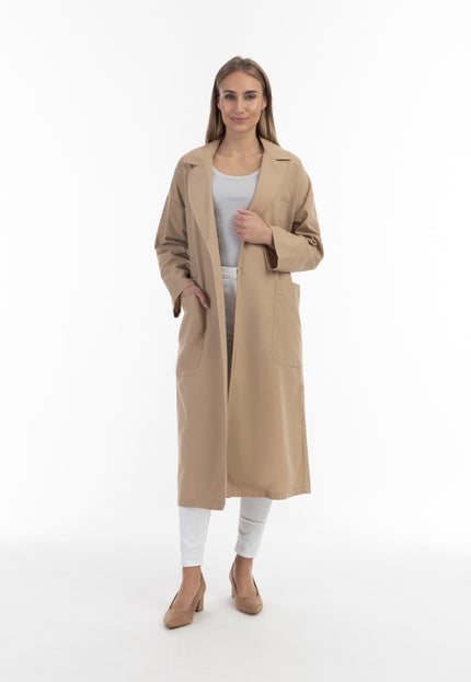 Risa Women's Trench Coat With Waist Belt