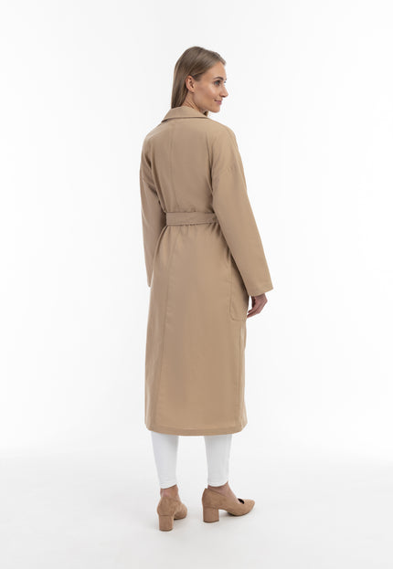 Risa Women's Trench Coat With Waist Belt