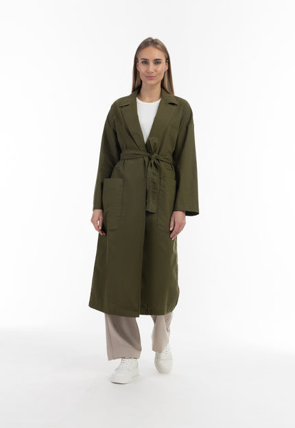 Risa Women's Trench Coat With Waist Belt