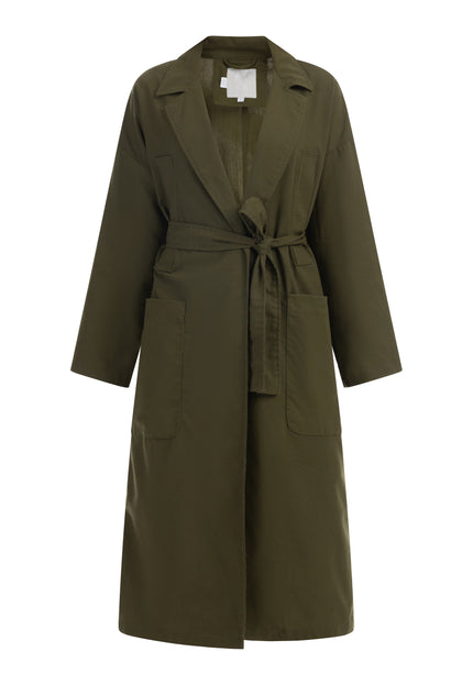 Risa Women's Trench Coat With Waist Belt