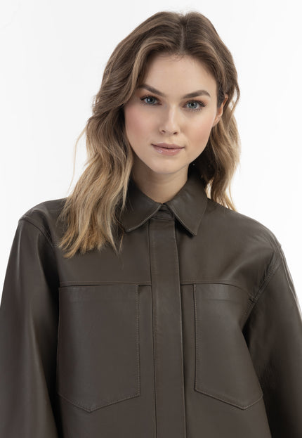 Dreimaster vintage Women's Leather Shirt