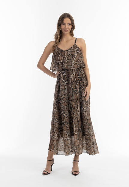 Faina Women's Snake Print Maxi Dress