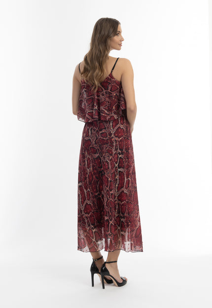 Faina Women's Snake Print Maxi Dress