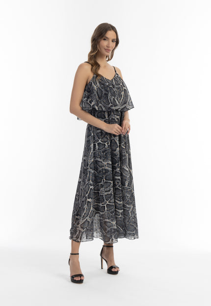 Faina Women's Snake Print Maxi Dress