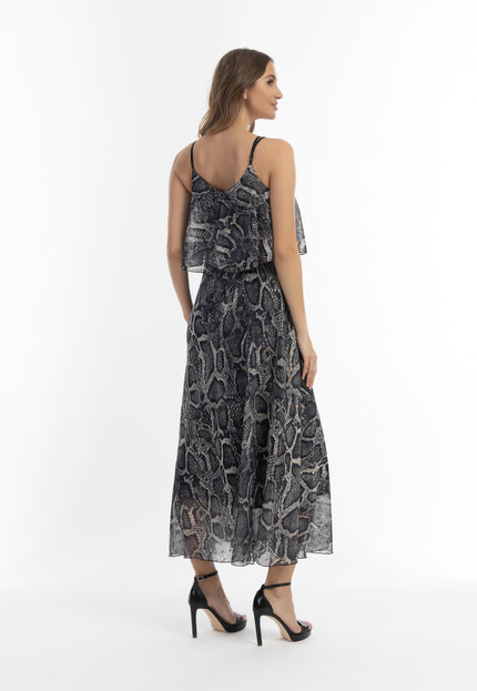 Faina Women's Snake Print Maxi Dress