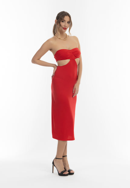 Faina Women's Midi Dress With Cut-Outs