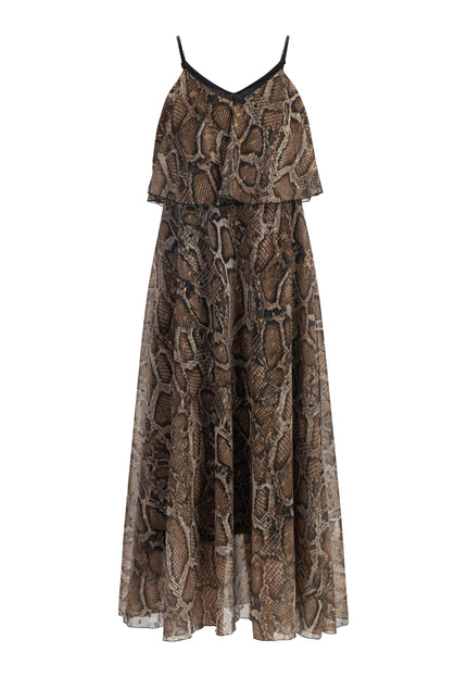 Faina Women's Snake Print Maxi Dress