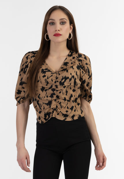 Faina Women's Draped Blouse Shirt