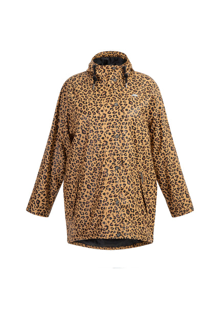 Schmuddelwedda Women's Plus Size Raincoat With Leopard Print