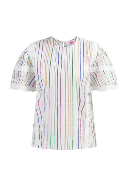 Mymo Women's Blouse With Metallic Stripes