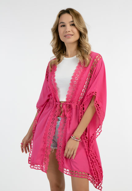 Izia Women's Kimono With Hole Lace