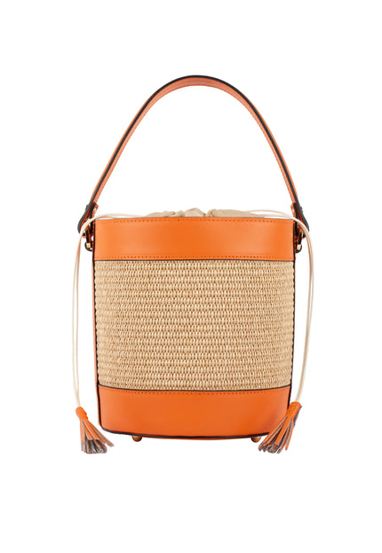 Izia Women's Bucket Bag Made Of Raffia