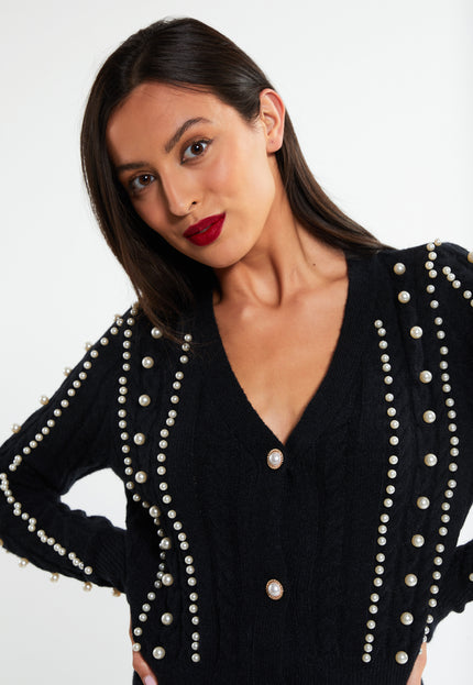 Faina Women's Cardigan With Pearls