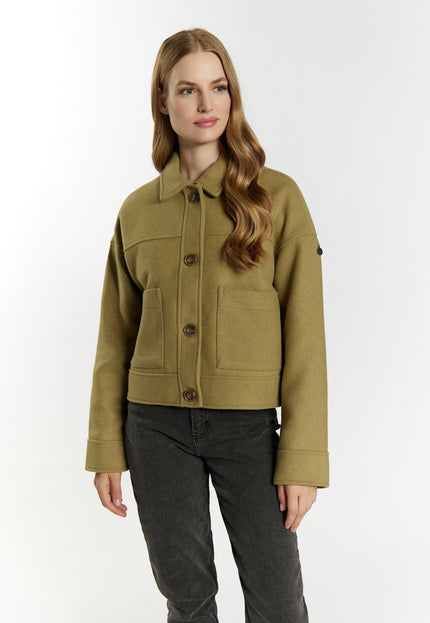 Dreimaster vintage Women's Transitional Jacket Made From A Wool Blend