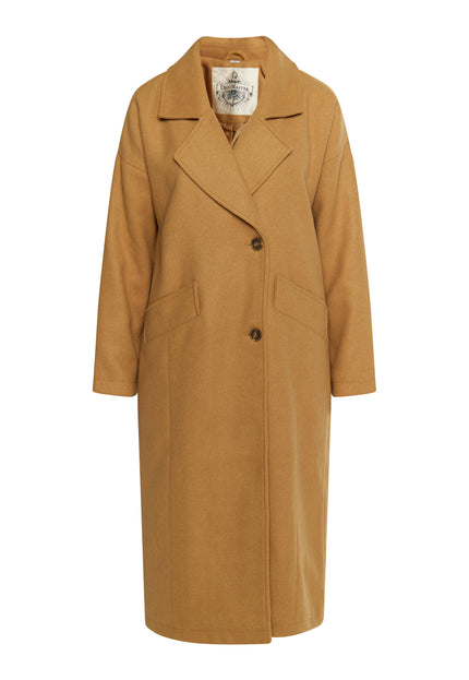 Dreimaster vintage Women's Transitional Coat Made Of Wool Blend