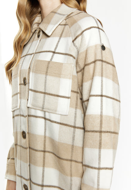 Dreimaster vintage Women's Shirt Jacket With A Checked Pattern