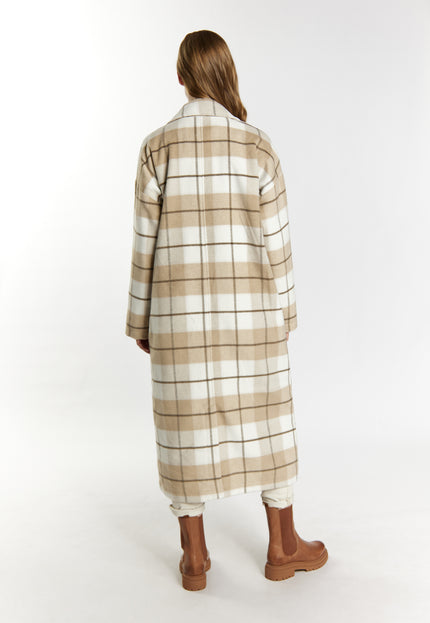 Dreimaster vintage Women's Transitional Coat In A Checked Design