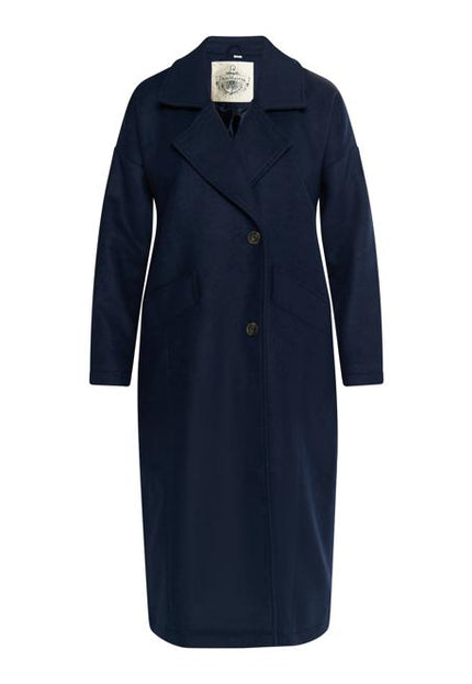 Dreimaster vintage Women's Transitional Coat Made Of Wool Blend