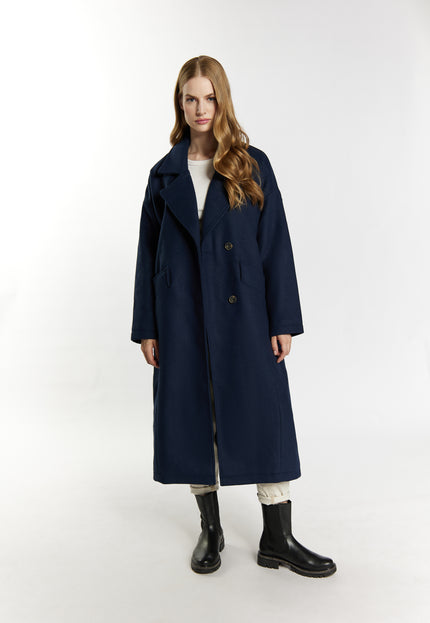 Dreimaster vintage Women's Transitional Coat Made Of Wool Blend