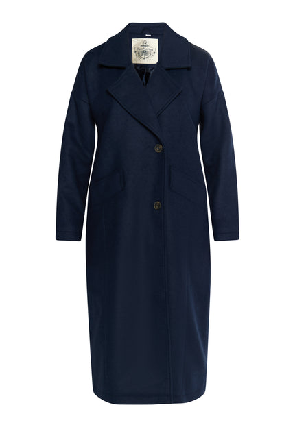 Dreimaster vintage Women's Transitional Coat Made Of Wool Blend