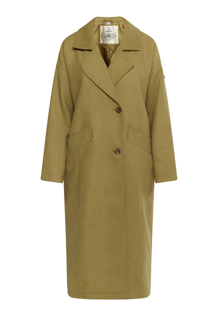 Dreimaster vintage Women's Transitional Coat Made Of Wool Blend