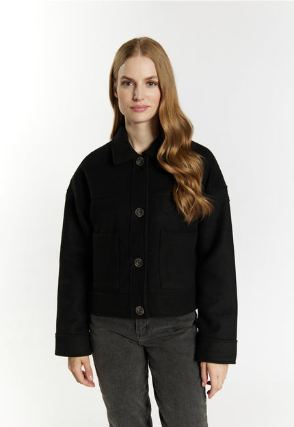 Dreimaster vintage Women's Transitional Jacket Made From A Wool Blend