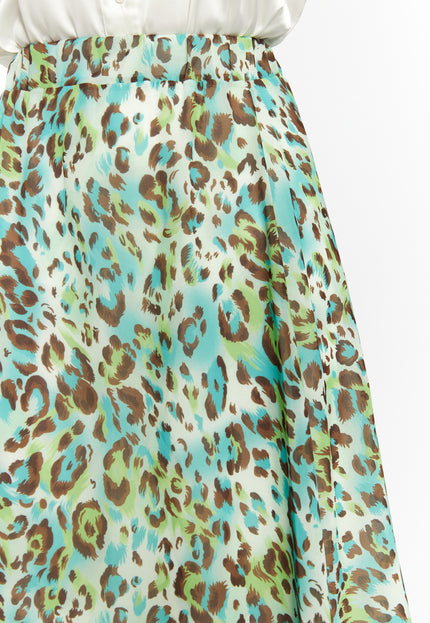 Faina Women's Skirt With Leopard Print