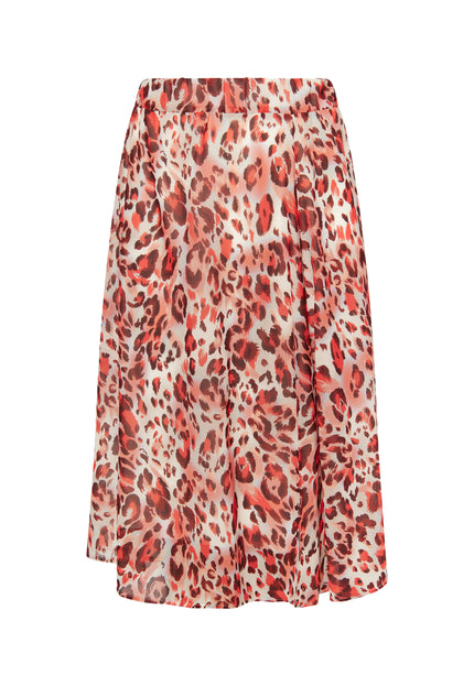 Faina Women's Skirt With Leopard Print