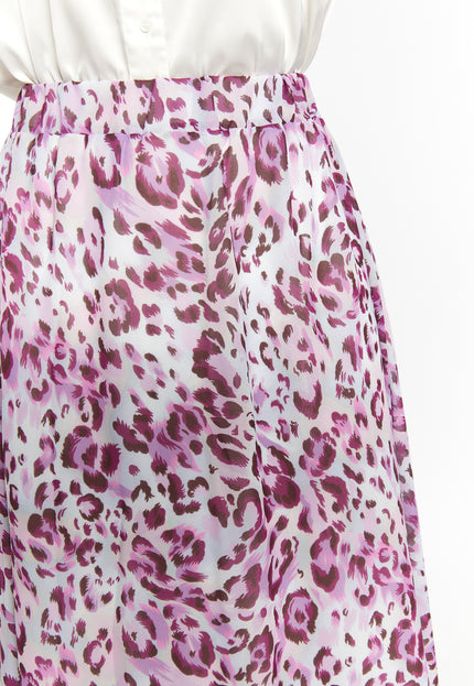 Faina Women's Skirt With Leopard Print