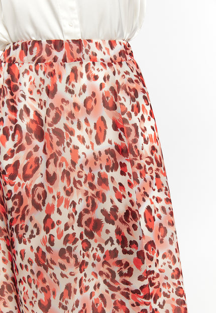 Faina Women's Skirt With Leopard Print