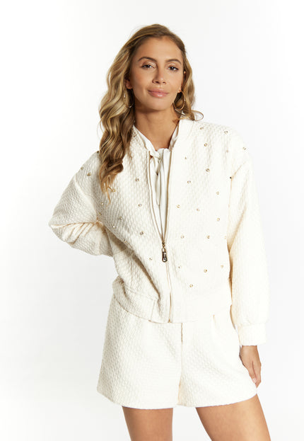 Faina Women's Boucé Jacket With Rhinestones