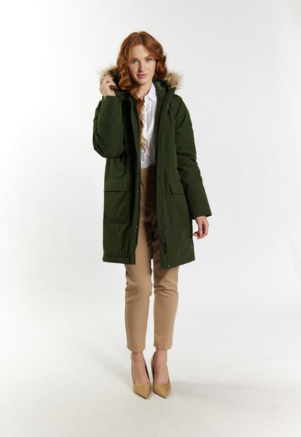 Dreimaster klassik Women's Winter Parka With Faux Fur