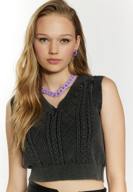 Mymo rocks Women's Knitted Sweater Vest