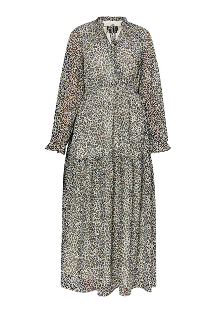 Faina Women's Maxi Dress With Leopard Print