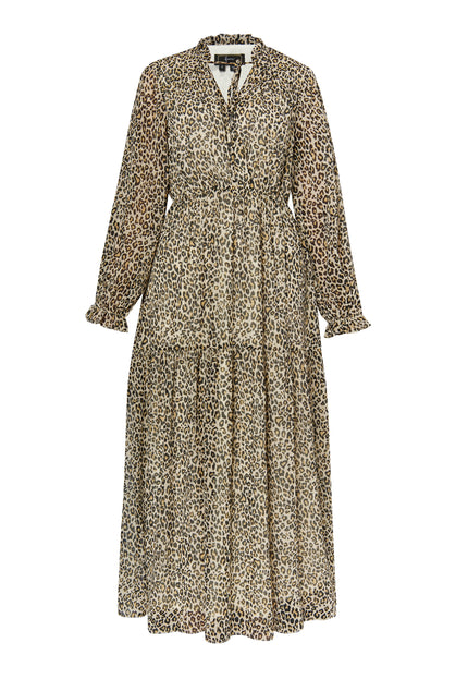 Faina Women's Maxi Dress With Leopard Print