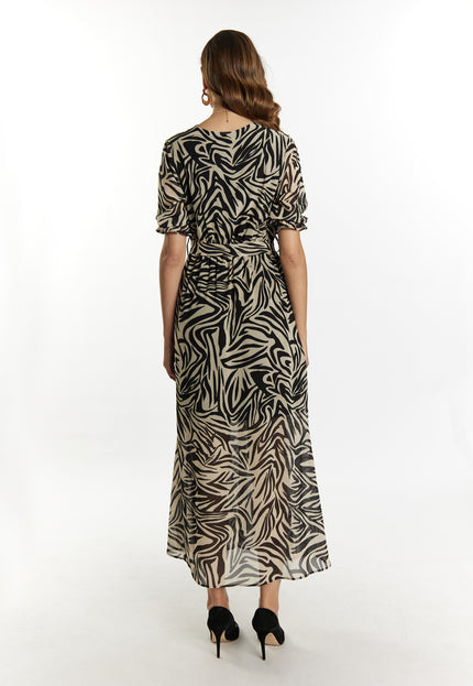 Faina Women's Zebra Print Maxi Dress