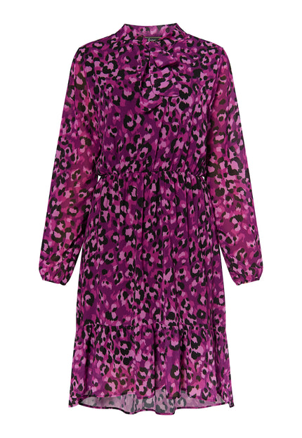 Faina Women's Dress With Leopard Print