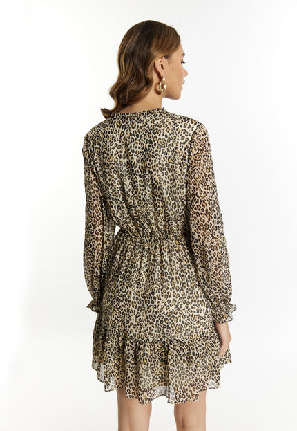 Faina Women's Mini Dress With Leopard Print