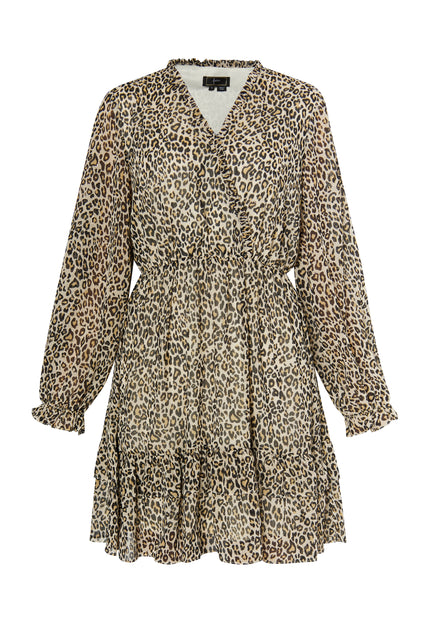 Faina Women's Mini Dress With Leopard Print