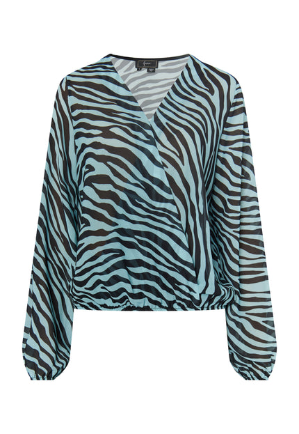 Faina Women's Blouse With Zebra Print