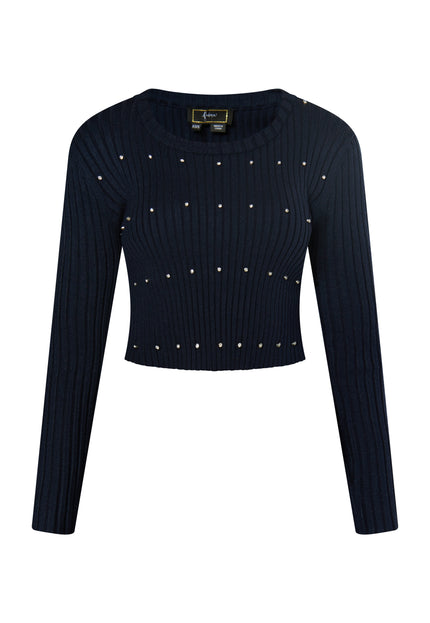 Faina Women's Sweater With Rhinestones