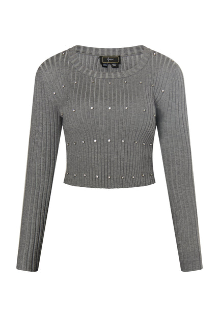 Faina Women's Sweater With Rhinestones