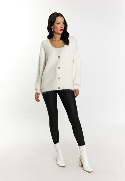 Faina Women's Cardigan With Pearls