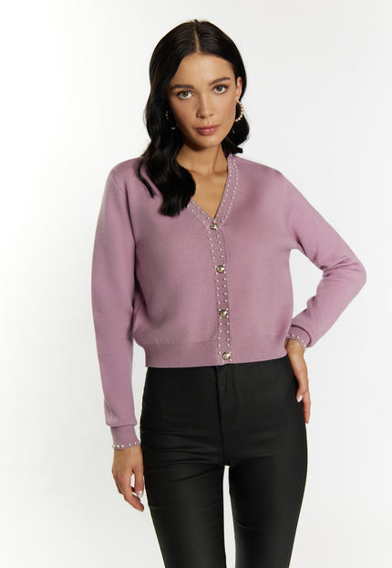 Faina Women's Cardigan With Pearls