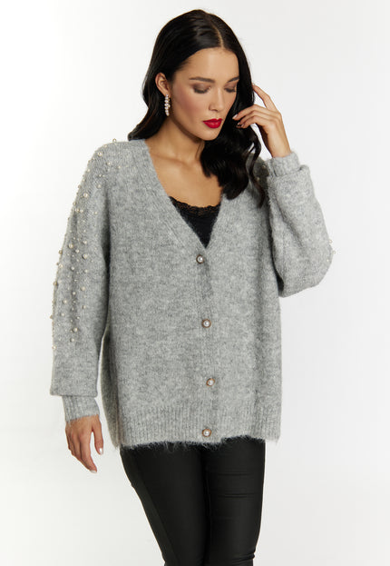 Faina Women's Cardigan With Pearls