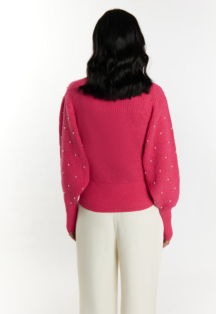 Faina Women's Knitted Sweater With Pearls