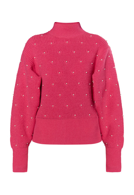 Faina Women's Knitted Sweater With Pearls