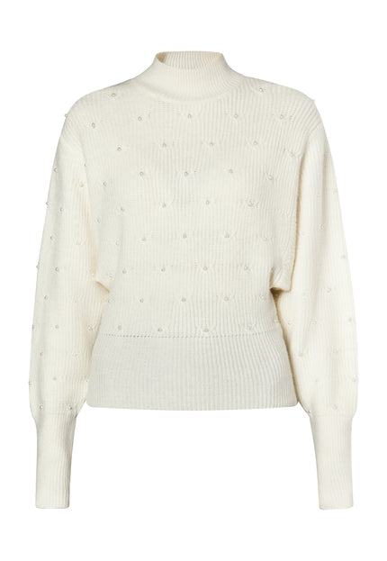 Faina Women's Knitted Sweater With Pearls