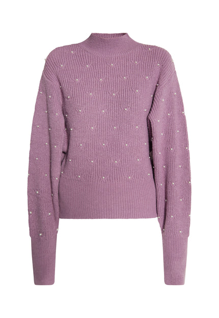 Faina Women's Knitted Sweater With Pearls