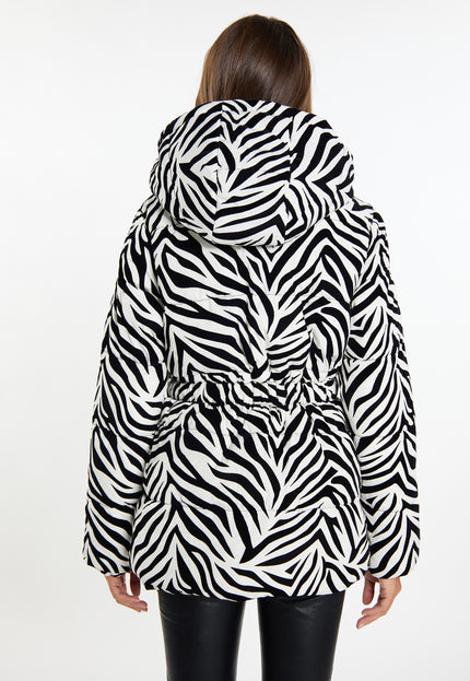 Faina Women's Zebra Print Quilted Jacket